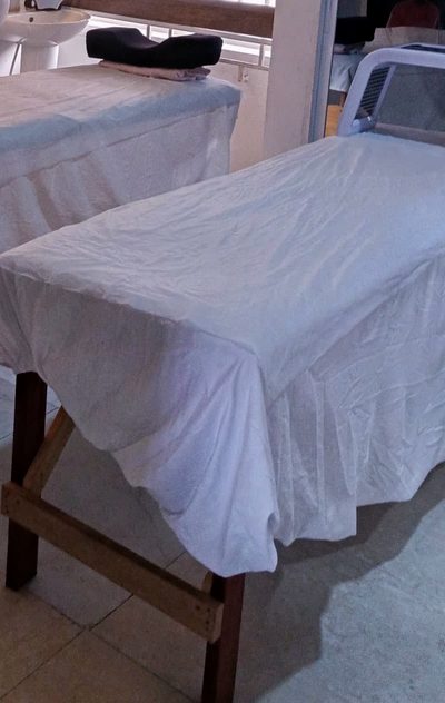 A prepared treatment bed